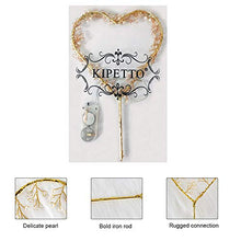 Load image into Gallery viewer, KIPETTO Love Heart Pearl Cake Toppers with LED Light for Birthday Wedding Anniversary Party Decor