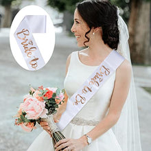 Load image into Gallery viewer, SHWAN 4 Pcs Hen Party Accessories, Engagement Party Decorations Set, Bride to Be Gifts Include Bride Headband Tiara, Veil with Comb, Sash, Tattoos for Wedding, Bridal Shower, Bachelorette Party