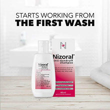 Load image into Gallery viewer, Nizoral Anti-dandruff Shampoo, Treats and Prevents Dandruff, Suitable for Dry Flaky and Itchy Scalp, Contains Ketoconazole - 60ml