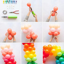 Load image into Gallery viewer, Thinbal Balloon Arch Garland Kit, Rainbow Party Decorations 100 PCS 12Inch Latex Rainbow Balloons in Blue Pink Yellow Red White with Foil Helium Balloon for Birthday Wedding Party Supplies