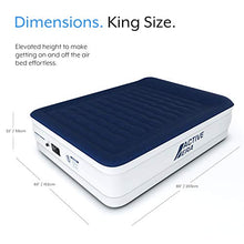 Load image into Gallery viewer, Active Era Luxury King Size Double Queen Air Bed - Elevated Inflatable Air Mattress, Electric Built-in Pump, Raised Pillow & Structured I-Beam Technology, Height 56cm
