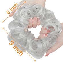 Load image into Gallery viewer, FXTYK Messy Bun Hair Pieces For Women Curly Wavy Hair Scrunchies Hair Bun Extensions Updo Bun Hair Extensions Donut Hair Chignons Hair Accessories-Natural Black-1pcs