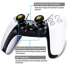 Load image into Gallery viewer, Playrealm FPS Thumbstick Extender & Printing Rubber Silicone Grip Cover 2 Sets for PS5 Dualsenese & PS4 Controller(SAS Who Dares Wins)