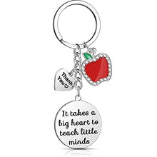 Load image into Gallery viewer, Teacher Gifts for Women Thank You Teacher Keychain Teacher Appreciation Gifts Teacher Gifts Keychain Jewelry Accessories Teacher Presents for Women Teachers Birthday Valentine New Year (Circle Style)