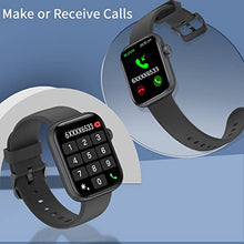 Load image into Gallery viewer, Fitonme Smart Watch for Men Woman 1.69'' Bluetooth Smartwatch Make or Receive Calls Fitness Tracker Watch IP67 Waterproof Steps Calorie Sleep SMS for Android iPhone Black