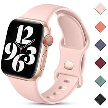 Load image into Gallery viewer, Charlam Compatible with Apple Watch Strap 38mm 40mm 42mm 44mm 41mm 45mm for Women Men, Sport Band Soft Silicone Replacement Straps Compatible with iWatch SE Series 7 6 5 4 3, 38mm/40mm/41mm, Sand Pink