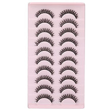 Load image into Gallery viewer, wiwoseo False Eyelashes Russian Strip Lashes Natural Wispy Fluffy Lashes 3D Effect Fake Eyelashes 10 Pairs Pack