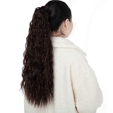 Load image into Gallery viewer, DODOING Kinky Curly Wrap Around Yaki Ponytail Extension Long Wavy Synthetic Hair Extensions Clip in Ponytail for Women Beauty and Fashion