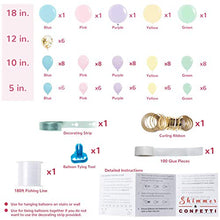 Load image into Gallery viewer, SHIMMER & CONFETTI Premium 80 Pack Pastel Rainbow Unicorn Balloon Arch Kit – Gold Confetti, Strip. Pink, Purple, Yellow, Blue, Green. Unicorn Donut Ice Cream Party Supplies, Birthdays & Baby Showers