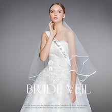 Load image into Gallery viewer, Kyerivs Bride to be Decoration Set for Hen Night Party,Rhinestone Tiara,Bridal Wedding Veil,Bride to Be Sash,Rosette Badge and Garter