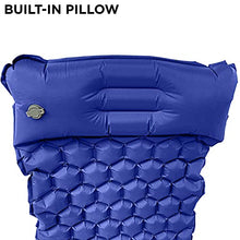 Load image into Gallery viewer, Inflatable Single Outdoor Sleeping Bed with Built-In Pillow and Storage Bag – Ultralight & Waterproof Air Mattress for Hiking, Camping, Backpacking (Blue)