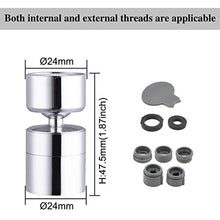 Load image into Gallery viewer, Waternymph Solid Brass Kitchen Sink Aerator - Big Angle Swivel Faucet Tap Aerator Dual-Function 2 Sprayer - Swivel - 22mm Female Thread - Polished Chrome(FM22)