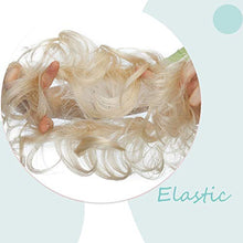 Load image into Gallery viewer, Elailite Messy Hair Buns Hair Piece Real Human Hair Curly - Updo Scrunchies Hair Extensions Donut Hair Chignons For Women - #60 Platinum Blonde