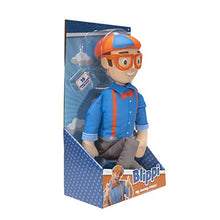 Load image into Gallery viewer, Blippi BLP0019 Bendable Plush Doll, 16” Tall Featuring SFX-Squeeze The Belly to Hear Classic catchphrases-Fun, Educational Toys for Babies, Toddlers, and Young Kids