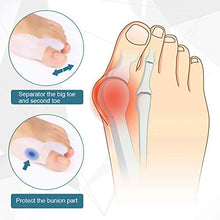 Load image into Gallery viewer, 3 Pairs x Gel Bunion Corrector Toe Protectors Straightener Separators Toe Spreader (6 pcs)