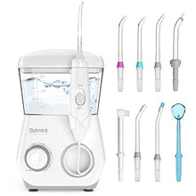 Load image into Gallery viewer, Belmint Water Flosser for Teeth Cleaning - Countertop Oral Irrigator Teeth Cleaner for Braces & Bridges with 10 Adjustable Water Jet Pressures - 8 Multifunctional Tips, 600ml Capacity