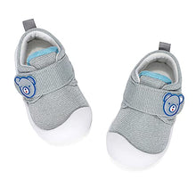 Load image into Gallery viewer, MASOCIO Baby Shoes Boy Girl First Walking Shoes Toddler Infant Anti-Slip Baby Trainer Prewalker Glittery, Gray, 3 UK Child (Manufacturer Size: CN 14)