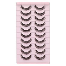 Load image into Gallery viewer, wiwoseo False Eyelashes Russian Strip Lashes Natural Wispy Fluffy Lashes 3D Effect Fake Eyelashes 10 Pairs Pack