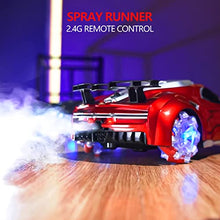 Load image into Gallery viewer, RC Drift Car Remote Control Car Fog Racer, 1:12 Scale 360°Rotating Stunt Car Truck Toy with LED Light and Fog Mist, 4WD 2.4GHz Remote Control Cars for Kids Age 3 5 7 Boys Girls Kids Birthday Gift