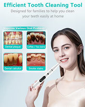 Load image into Gallery viewer, Teeth Cleaning Kit, OVIFM Plaque Remover for Teeth with 3 Cleaning Heads and 3 Modes, USB Rechargeable Tartar Remover for Teeth for Adults/ Children/ Elderly