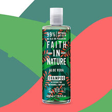 Load image into Gallery viewer, Faith In Nature Natural Aloe Vera Shampoo, Rejuvenating, Vegan and Cruelty Free, No SLS or Parabens, For Normal to Dry Hair, 400 ml