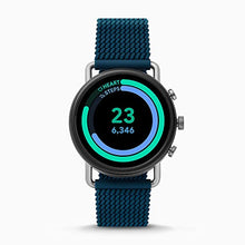 Load image into Gallery viewer, Skagen Men's Touchscreen Smartwatch, Falster Stainless Steel with Blue Silicone Band, SKT5203