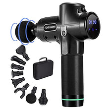 Load image into Gallery viewer, Massage Gun Deep Tissue UK, Udream 30 Speeds Powerful Percussion Massager with 8 Massage Heads, Fascia Gun Muscle Gun with LCD Display, Low Noise Muscle Pain Relief Recovery