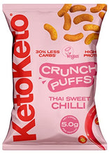 Load image into Gallery viewer, Keto Keto Low Carb Crunch Puffs 10 x 80g Keto Snacks For Weight Loss | Keto Diet, Keto Crisps | Low Carb | Low Calorie, Vegan Food, Gluten Free, High Protein (Thai Sweet Chilli)