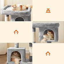 Load image into Gallery viewer, FEANDREA Cat Tree, Compact Cat Condo with 2 Caves, Light Grey PCT61W