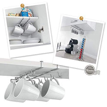Load image into Gallery viewer, Metaltex Shelf Mug Holder, Polytherm Coated, Silver, SpiderMug