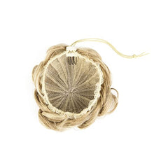 Load image into Gallery viewer, 100% Real Human Hair Scrunchies Buns Updo Hair Pieces Drawstring Hair Extension Chignon Straight One Piece for Women (20g)