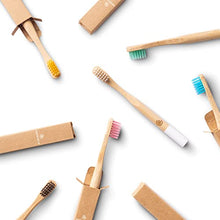 Load image into Gallery viewer, Greenzla Kids Bamboo Toothbrushes (6 Pack) | BPA Free Soft Bristles Toothbrushes | Eco-Friendly, Natural Bamboo Toothbrush Set | Biodegradable, Compostable & Organic Charcoal Wooden toothbrushes