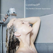 Load image into Gallery viewer, ComfiTech Shower Head, Ionic Shower Head with 2M Shower Hose, Filter Shower Head for Hard Water to Increase Pressure 3 Modes Spray Function Contains Extra Replaceable Filter Beads