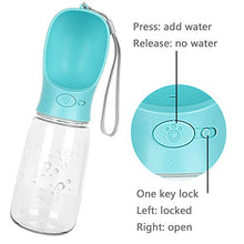 Load image into Gallery viewer, Dog Water Bottle, Leak Proof Portable Puppy Water Dispenser, 550ml Antibacterial Water Feeder For Pets, Dog Cat Pet Outdoor Walking Travelling Drinking Cup, Drinking Bowl (Blue)