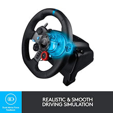 Load image into Gallery viewer, Logitech G29 Driving Force Racing Wheel and Floor Pedals, Real Force Feedback, Stainless Steel Paddle Shifters, Leather Steering Wheel Cover for PS5, PS4, PC, Mac - Black