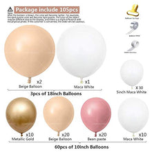 Load image into Gallery viewer, Retro apricot Gold Balloon Garland Arch Kit -Retro apricot,Pink,White and Gold Confetti Latex Balloons for Baby Shower Wedding Birthday Graduation Anniversary Bachelorette Party Background Decorations