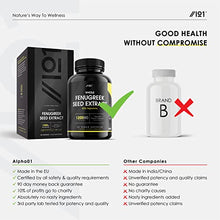 Load image into Gallery viewer, Whole Fenugreek Seed Extract Capsules - 1200mg - High Strength 50% Saponins - Trigonella Foenum Graecum - Gluten Free, 90 Vegan Caps