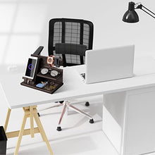 Load image into Gallery viewer, Gifts for Men Fathers Day Presents for Dad Birthday Gifts for Him Mens Bedside Organiser for Him Wooden Docking Station for Men Bedside Gadgets for Dad Grandad Gifts Bedside Table Organiser(Black)