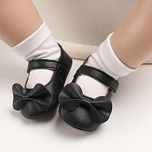 Load image into Gallery viewer, Baby Girls First Walking Shoes Bow-Knot Mary Jane Flats Adjustable PU Leather Anti-Slip Soft-Soled Princess Shoes Infant Girls Outdoor Shoes,0-18 Months
