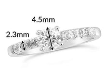 Load image into Gallery viewer, 0.50 carat solitaire white gold diamond ring with large diamonds on the shoulders_P