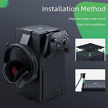 Load image into Gallery viewer, Mcbazel Dust Cover for Xbox Series X Controller with 2 Gaming Headset Holder Hanger Stand,Dust Fliter Cover Controller Mount Holder Stand Compatible with Xbox Series X Console