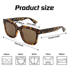 Load image into Gallery viewer, LAVOTTI Trendy Square Sunglasses for Men Women Retro Style UV400 Protection (Amber Tortoise)