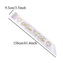 Load image into Gallery viewer, Kyerivs Bride to be Decoration Set for Hen Night Party,Rhinestone Tiara,Bridal Wedding Veil,Bride to Be Sash,Rosette Badge and Garter