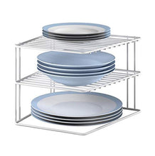 Load image into Gallery viewer, Metaltex Corner Shelf Insert Silos 25x25x195cm, Metal, White, 25x25x19cm