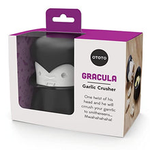 Load image into Gallery viewer, OTOTO Gracula Garlic Grinder- Garlic Twister & Peeler- Garlic Mincer Tool, Twist Top & Easy Squeeze Manual Garlic Press - BPA Free, Easy Clean & Dishwasher Safe Garlic Twist Crusher Kitchen Tool
