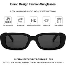 Load image into Gallery viewer, FANTESI 2 Pcs Rectangle Sunglasses, UV 400 Glasses Retro Square Sunglasses Eyewear for Women