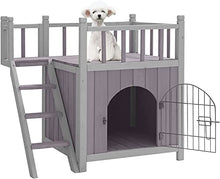 Load image into Gallery viewer, Wooden Dog/Cat House Outdoor and Indoor,Feral Pet Houses with Stairs for Dogs Insulated