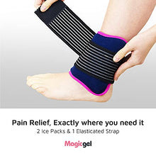 Load image into Gallery viewer, 2 x Ice Packs for Sports Injuries with Adjustable Wrap-Around Strap | Flexible Ice Pack Set for Muscle Pain, Sciatica Relief and More | Reusable Cold Compress Kit with Hot and Cold Packs (Magic Gel)