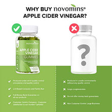Load image into Gallery viewer, Apple Cider Vinegar Gummies - with The Mother – Vegan - High Strength Apple Cider Vinegar Gummies - ACV Enhanced with Vitamin B12 B6 and D - Made by Novomins