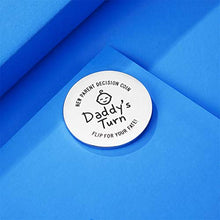 Load image into Gallery viewer, CJ&M Fun New Parents Decision Coin, Engraved Stainless Steel Fun Coin for Decision Making, New baby Gift